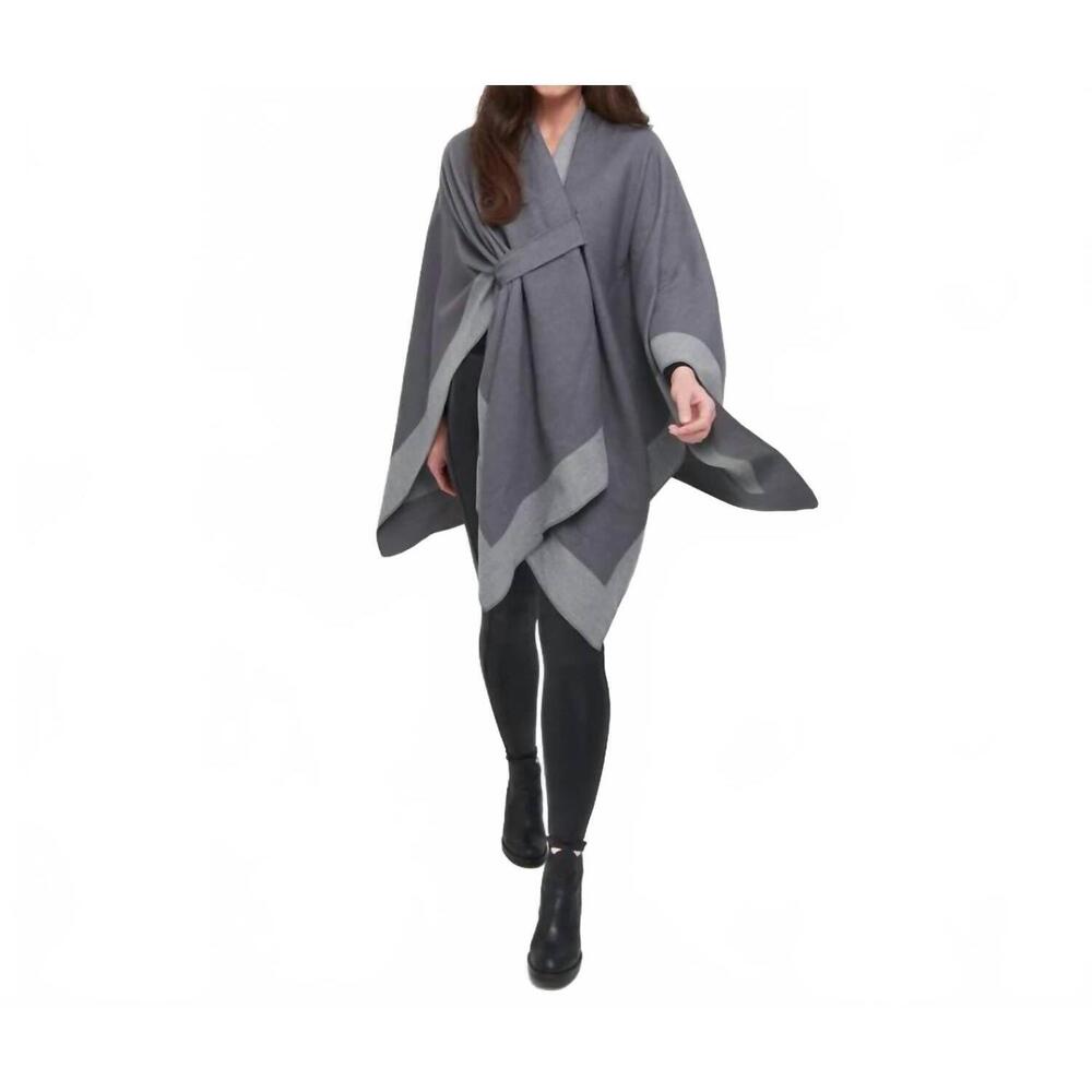 NEW HOWARD'S mackenzie reversible open front wrap in december sky